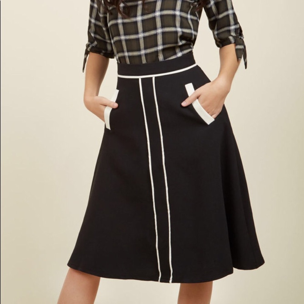 Black ModCloth Midi Skirt
